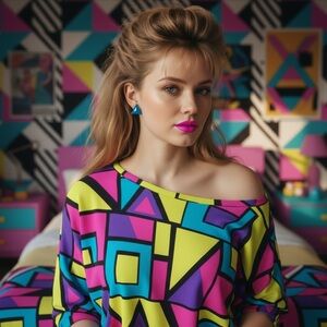 8”s or 90s Geometric triangle earrings